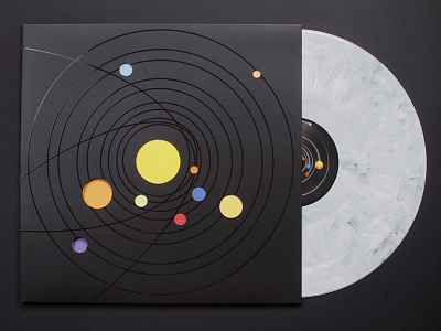 Vinyl Moon Vol. 1 Packaging album black colored vinyl die cut diecut record space uv varnish vinyl