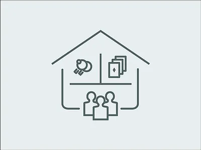 Club House Amenity Icon communal games icon illustration relaxing vector