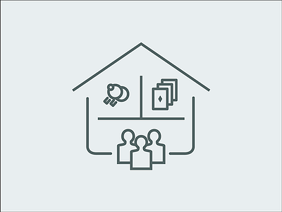 Club House Amenity Icon communal games icon illustration relaxing vector