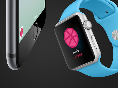 Hello Dribbble! debut dribbble iphone watch