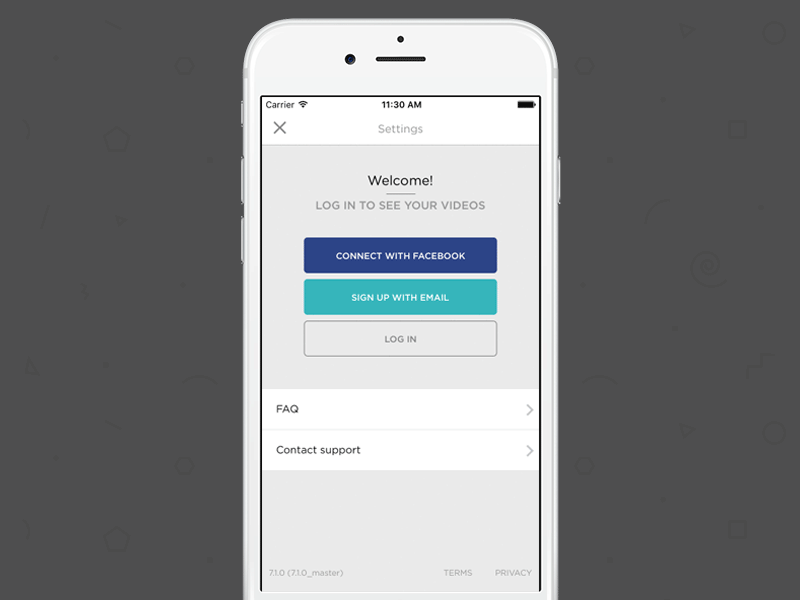 Login Screen for iOS Animoto animation app appdesign interaction ios mobile ui userinterface xcode