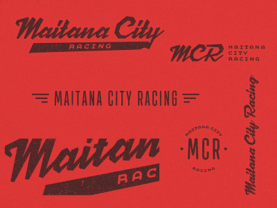 Maitana City Racing (props) brand cars custom identity letttering logo logotype racing seal vintage wordmark