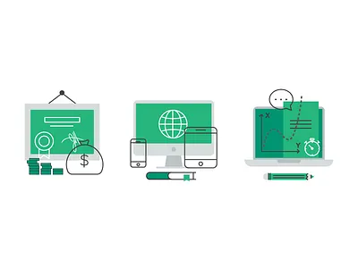 Education Icons education green icon icons illustration money responsive