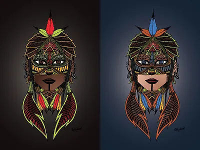 Drawing digitalized and colorized on Photoshop and colorized digitalized drawing on photoshop