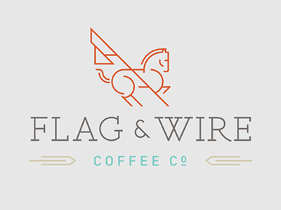 Flag Wire Logo coffee logo