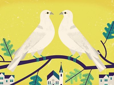 Doves bird church couple dove leaf love