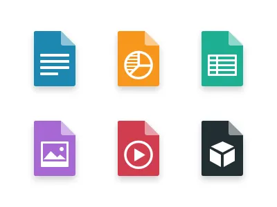 File Types content files glyphs icons