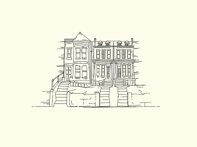 Row house sketch dc row house sketch