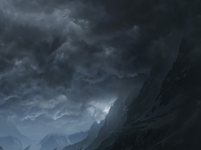 Environment Concept - Storm Valley concept art digital painting photoshop