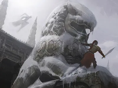 Environment Concept - Lion Statue concept art digital painting photoshop