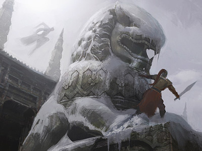 Environment Concept - Lion Statue concept art digital painting photoshop