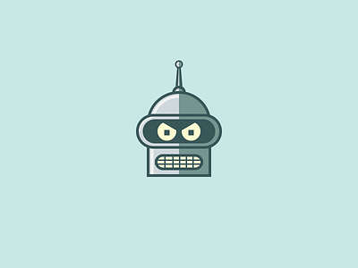 Bender Icon. 64by64 64x64 aniconaday bender design flat flat design futurama icon robot