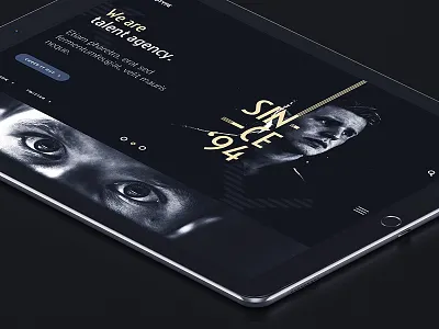 Talent agency. agency dark design modern project site stylish talent web website