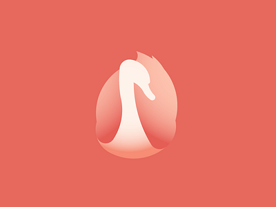 Swan Logo brand girl logo petal pink sakura swan woman