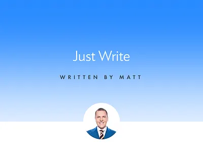Written by Matt avatar blog blue futura gradient ideal sans pilot