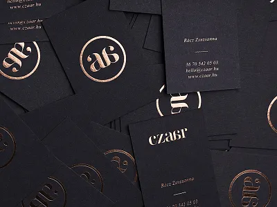 CZAAR Cards brand business card card clothes copper czaar fashion foil icon print