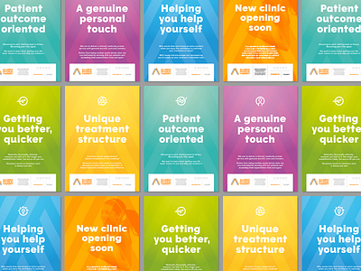 Alliance Posters alliance design letters physical poster therapy type wip