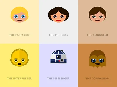 Star Wars Heads to the Nursery c 3po chewbacca design han solo illustration luke skywalker princess leia r2 d2 star wars vector