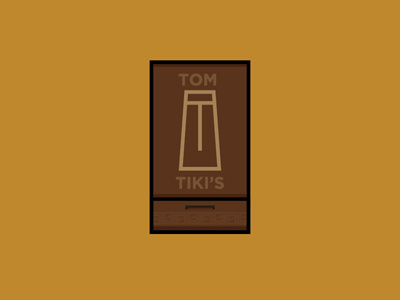 TOM TIKI'S - Matchbook boards colors fromthefieldnotes goodfood island lines matchbook restaurant shapes sketchtovector tomtikis type