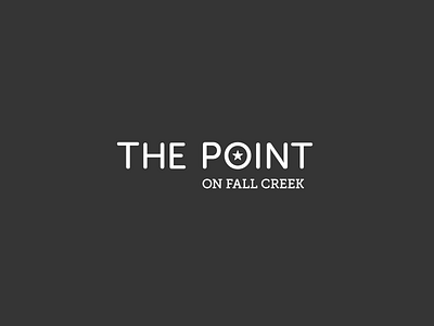 The Point on Fall Creek apartment branding building logo property