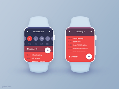 Mini Calendar App app apple calendar ios ui ux watch