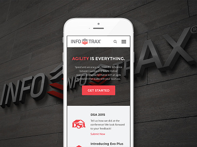 InfoTrax Mobile Site homepage infotrax mobile web web design responsive technology website