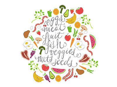 Whole30 Illustration graphic design illustration lettering