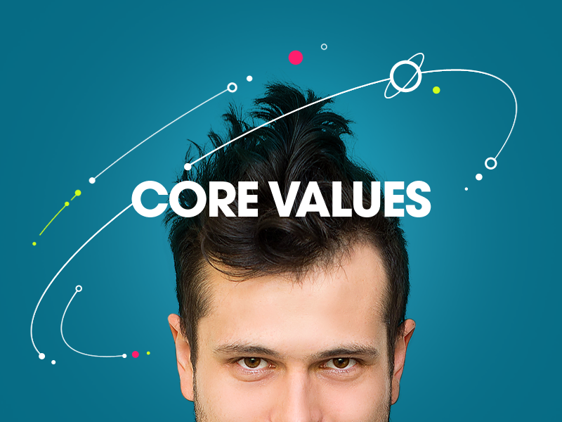 Core Values design flat illustration lettering minimal simple type typography vector web website