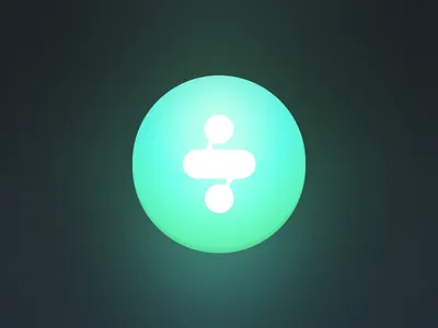 S Mark button glow gradient illustration light logo mark monogram s