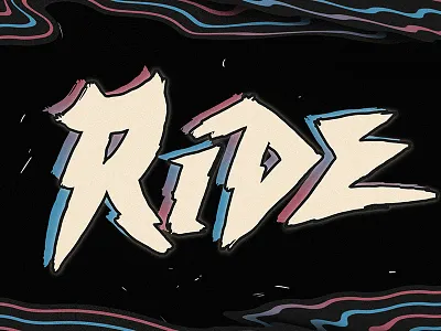 RIDE gradient trippy typography