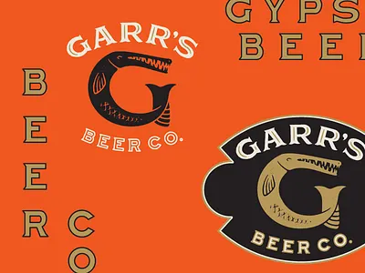 chinese red beer black branding g gar gold identity ivory logo mark red seal