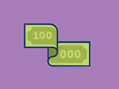 Just a 100,000 dollars 100 100000 bill currency dollar donation fold give green illustration money