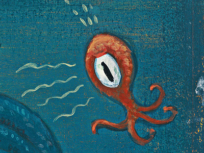 Malicia handmade illustration octopus paint sea