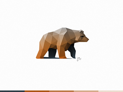 Bear | Logo Design animal bear branding brown grizzly icon logo nature poly polygon symbol vector