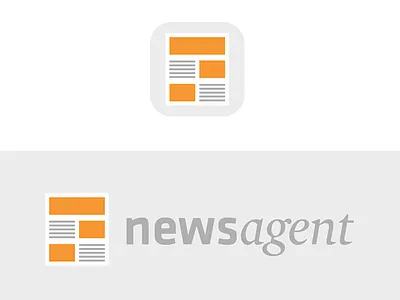 Newsagent design logo news app