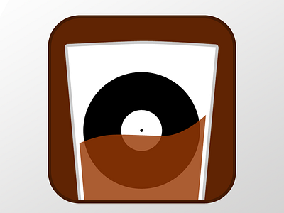 Bourbon and Vinyl Social Media Logo bourbon glass record vinyl whiskey