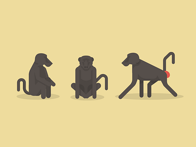 Baboons 2 baboon illustration
