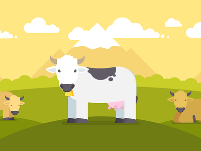 Ostrovit | Cows cows expaine illustration mountain nature ostrovit vector video