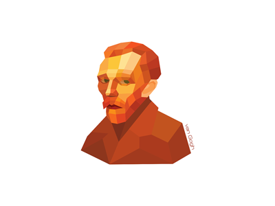 Van gogh artist logo portrait