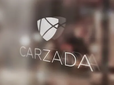 CARZADA brand brand logo roads shield