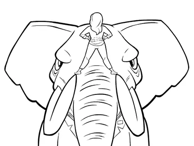 GOP Staredown confrontation elephant gop republicans women