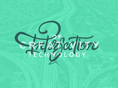 Intersection 2 hand lettering typography design vector type