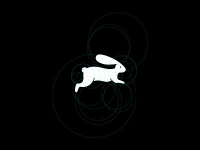 Hopping Bunny bunny hopping jumping logo rabbit