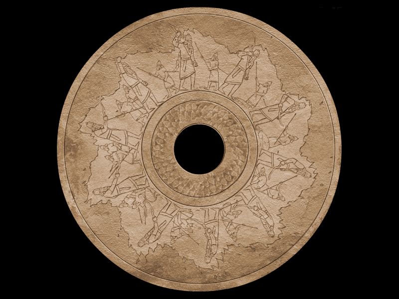 Abaddon CD Label Design album alien ancient animation art cd cover digipak label packaging print sumerian