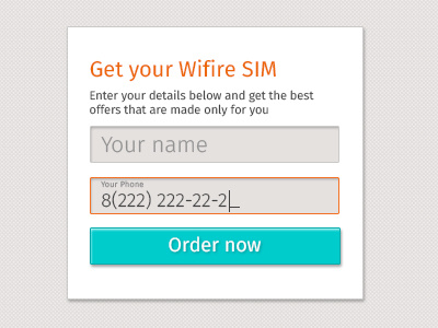 Order Form form orderform window