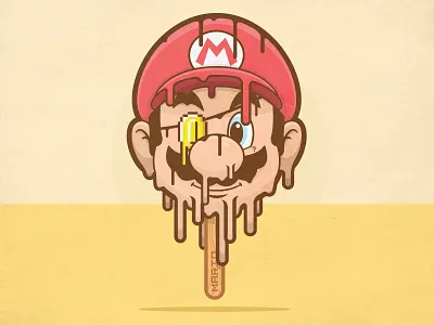 GoldenEye goldeneye graphic design illustration mario popsicle texture vector