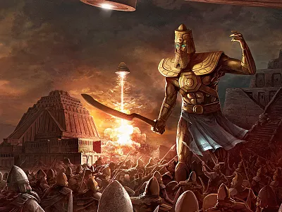 Abaddon - Album Cover - Detail 01 album alien ancient art cd cover digipak packaging print sumerian