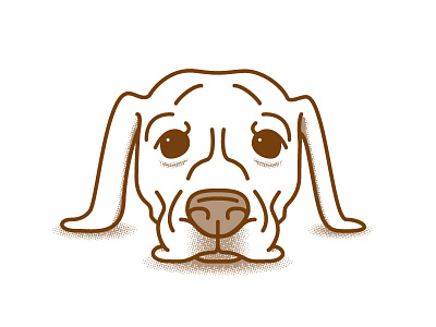 Louise beagle dog halftone vector