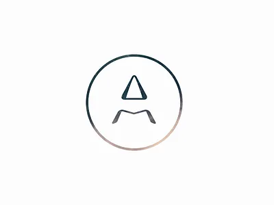 AM a am logo m negative space