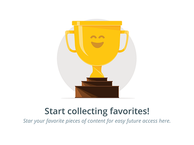 Collect Your Favorites! design illustrator ux zero state